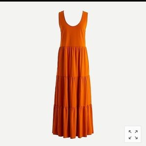 🆕J. crew tiered maxi dress in orange